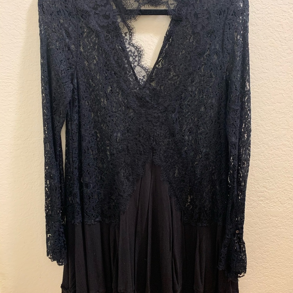 Free People long sleeve lace dress